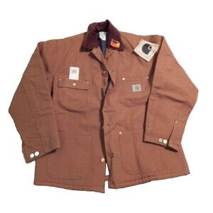Carhartt Jacket Men's 42 Brown Duck Blanket Lined Deadstock 6BLC Tags (1)